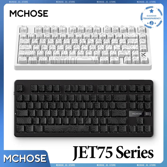 MCHOSE JET75 Gaming Keyboard E-Sport Hall Effect 0.01MM Rapid Trigger Support DKS RGB 8K Polling Rate Customized Magnetic Switch